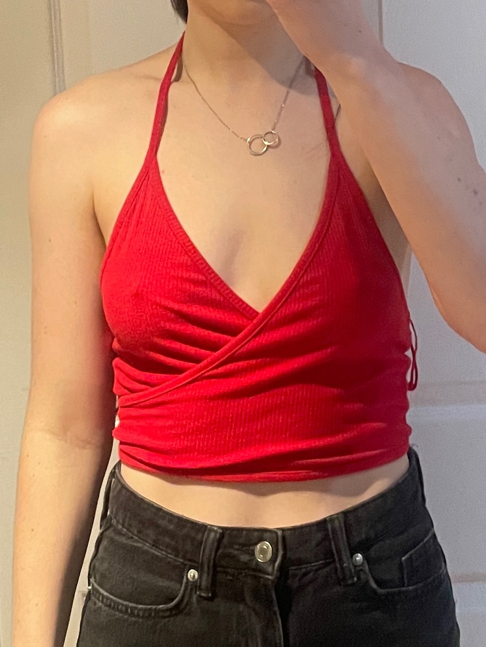 Garage Red Halter Top